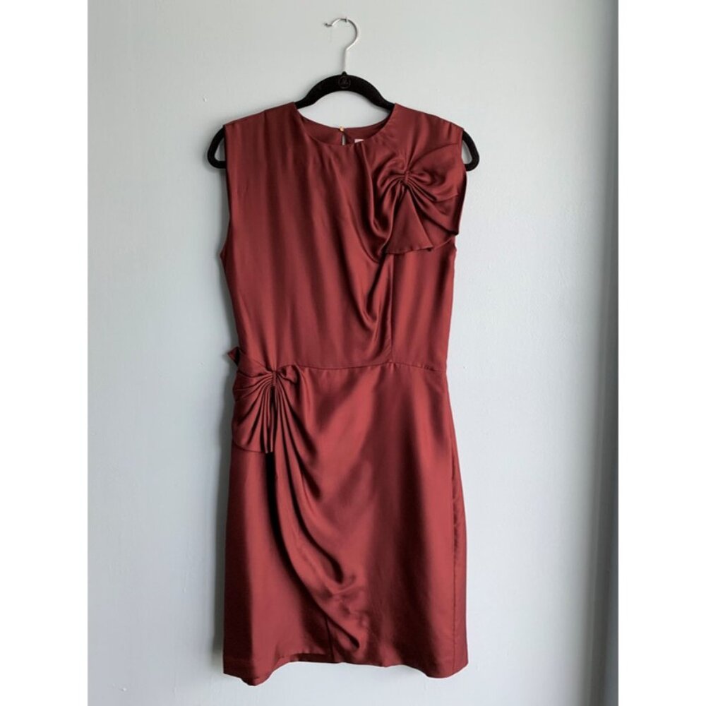DVF Silk Burgundy Dress Size 8